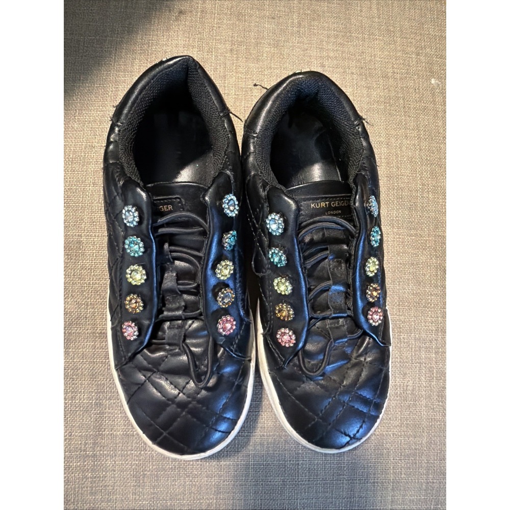 Kurt Geiger Mini Liviah Love Sweetheart Tennis Style Leather Shoes Sz 33/2M